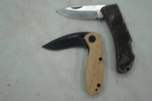 lot 216 image: 2ct stainless 2 blade folding knife