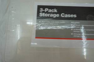 lot 247 image: 3-Pack Storage Cases, New in Packaging
