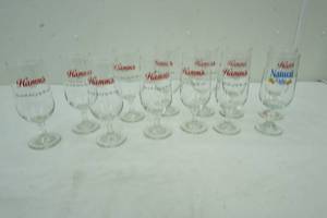 lot 257 image: Hamms stemmed glasses set