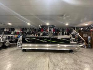 lot 1 image: 2023 Angler Qwest Pro Fish & Cruise Model 8522 22 Tritoon Pontoon With 150 Honda Outboard