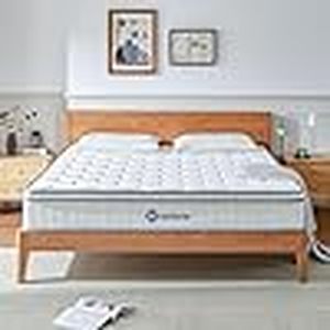 lot A-2 image: Full Size Mattress, 12 Inch Mattress Full with Pocket Spring and Memory Foam for Pressure Relief, Motion Isolation, Edge Support, Medium Firm Mattress in a Box, CertiPUR-US, White