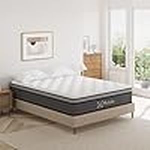 lot A-13 image: Queen Mattress,10 Inch Hybrid Mattress in a Box with Gel Memory Foam Mattress