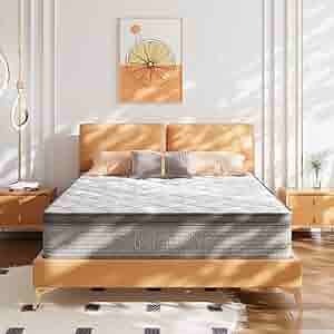 lot A-48A image: Queen Size Mattress,10 Inch Gel Memory Foam and Innerspring Hybrid Mattress in a Box with Individual Pocket Spring for Motion Isolation