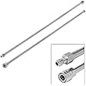 lot C-63 image: RIDGE WASHER Pressure Washer Wand Extension, 120 Inch Replacement Pressure Washer Lance, Stainless Steel Power Washer Extender Wand, 14 Quick Connect Fitting, 4000 PSI (2 Wands  60 Each Wand)