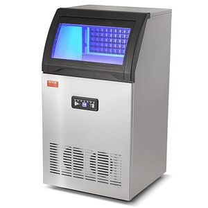 lot C-78 image: VEVOR Commercial Ice Maker Machine, 119 LBS24H Stainless Steel Under Counter Ice Machine with 24 LBS Storage for Home Office Restaurant Bar etc, Water Filter, Scoops, Drain Pipe