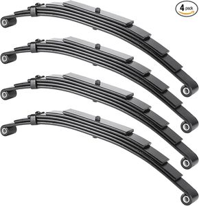 lot U-25 image: Youxmoto 5 Leaf Trailer Leaf Spring 4pcs- 25-14 L, 1-34 Width, 916 Bushing Dia, Double Eye 3000lbs for 6000 Lbs Axle, Fits for SW5 2 Pair