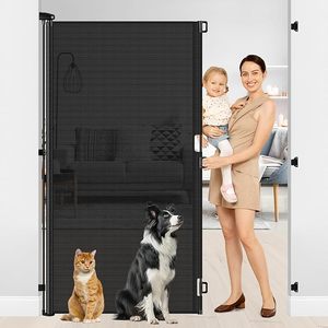 lot S-66 image: 72 Inch Extra Tall Retractable Baby Gates for Doorways 55 Inch Wide Extra Tall Baby Gates for Dogs 6 Ft Super Tall Retractable Gate Extra Tall Gates for Cats 6 Foot Retractable Dog Gate Outdoor Gate