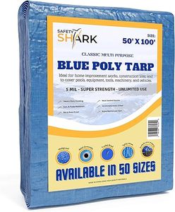 lot P-29B image: 50x100 Feet Tarps Heavy Duty Waterproof - 5 Mil Heavy Duty Tarp