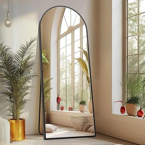 lot B-106 image: Sweetcrispy Arched Full Length Mirror 64x21 Full Body Floor Mirror Standing Hanging or Leaning Wall