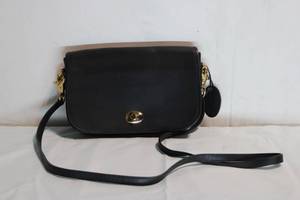 lot 75 image: Vintage Leather Crossbody Purse and Red Fabric Clutch
