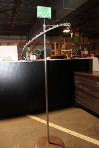 lot 8 image: Chrome Metal Circular Clothing Rack Display Stand