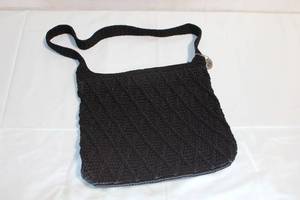 lot 70 image: The Sak Black Crochet Shoulder Bag