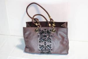 lot 72 image: IMAN Designer Handbag with Matching Cosmetic Case