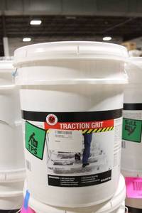 lot 163 image: 50 lb Bucket of Traction Grit for Slip Prevention