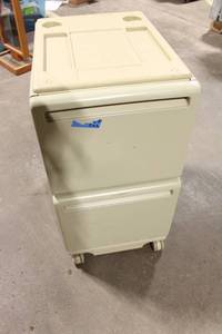 lot 169 image: Two-Drawer Mobile Storage Cart on Wheels