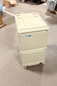 lot 170 image: Used Two-Drawer Mobile Filing Cabinet with Wheels