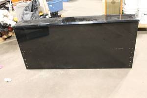 lot 174 image: Black Laminate Front Desk with Shelving