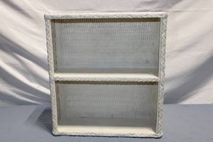 lot 205 image: Wicker 2-Shelf Wall Hanging Unit