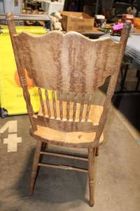 lot 228 image: Wooden Dining Chair with Carved Details