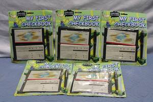 lot 419 image: Set of 5 My First Checkbook Kits with Pen and Cover