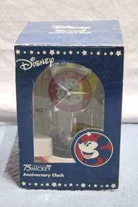 lot 433 image: Disney Mickey 75th Anniversary Glass Dome Clock