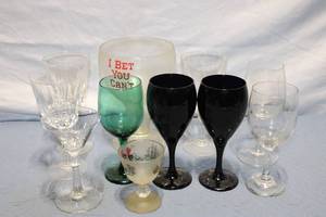 lot 446 image: Collection of 10 Unique Assorted Glasses