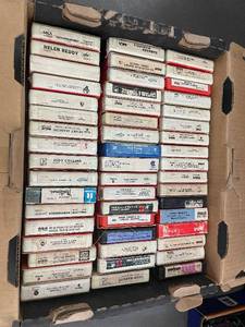 Collection of 36 Classic 8-Track Tapes Featuring Donny Osmond, Helen Reddy, and More