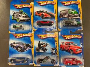 C - Collection of 6 Hot Wheels Cars and 1 Motorcycle - New Models