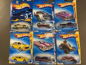 G - Lot of 6 Hot Wheels Cars - Includes Custom Models and Motorcycles