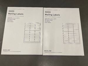 Bulk Pack of 2 x 3000 Mailing Labels - 1 x 2-58 - White