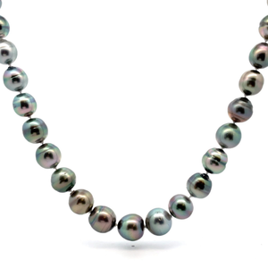 lot 23 image: Peacock Tahitian Cultured Pearl Single Strand Necklace $1,500 Retail