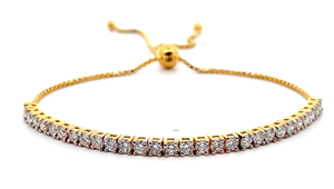 lot 43 image: Contemporary Classic 2 Carat Diamond Half Tennis Bolo Bracelet