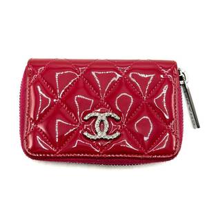 lot 4I image: Chanel Pink Patent Leather Coco Mark Coin Case Pre-Owned Retail $600