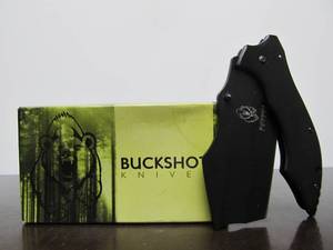 lot 48 image: BUCKSHOT Knives Model PBK234BK Folding Knife wBox