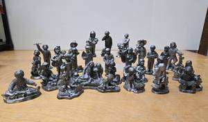 lot 113 image: Estate Collection of MICHAEL RICKER Heavy Solid Pewter Figures #3