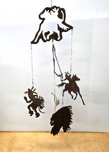 lot 112 image: Brand New Hanging Metal American Indian Mobil