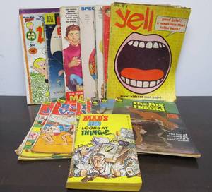 lot 80 image: Group of Vintage MAD & Other Magazines & a Few Comics