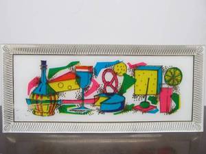 lot 83 image: Great looking Mid Century 1960s Glass Serving Tray