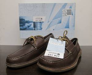 lot 92 image: Brand New SPERRY Top-Sider Mens NauticalBoat Shoes - Size 11 12 - Stowaway 3-Eye Brown