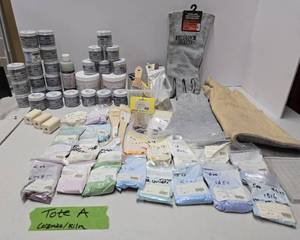 lot 219 image: LARGE Lot of Quality Higher End Brand New Paints, Enamels, Pigments etc for Ceramics 