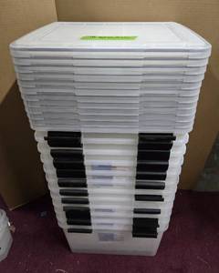 lot 228 image: Lot of 12 Quality IRIS Watertight Totes wLids - 30.6 Quart