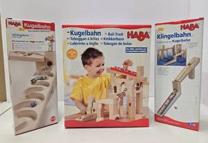 lot 234 image: 3 Brand New HABA Wooden Toy Sets