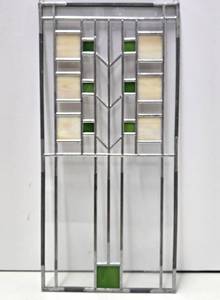 lot 257 image: Frank Lloyd Wright Style Stained & Leaded Glass Window 