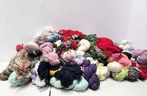 lot 263 image: LARGE Quality Estate Lot of Brand New Wool Yarn Knitting Material