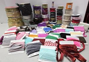 lot 264 image: LARGE Quality Estate Lot of Brand New Ribbon Elastic etc