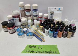 lot 270 image: LARGE Quality Estate Lot of Brand New Paints Glitter Art Supplies etc