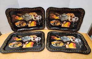 lot 156 image: 4 Vintage Mid Century Coca Cola Serving TV Trays