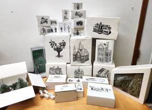 lot 170 image: Large Group of Christmas Village Houses, Buildings & Accessories