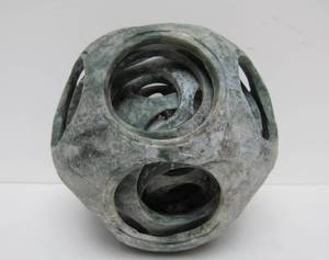 lot 134 image: Very Nice Carved Green Stone Jade Chinese Puzzle Ball