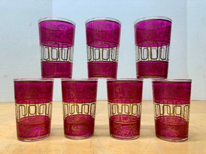 lot 302 image: Set of 7 Mid Century Moroccan Tea Glasses
